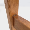 Scrivania in legno massello e formica blu, 1960 ca. 