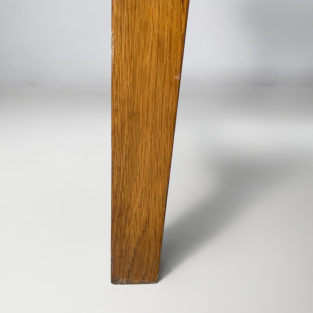 Scrivania in legno massello e formica blu, 1960 ca. 
