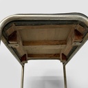 Sgabello in metallo e similpelle, 1930 ca. 