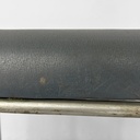 Sgabello in metallo e similpelle, 1930 ca. 