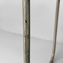 Sgabello in metallo e similpelle, 1930 ca. 