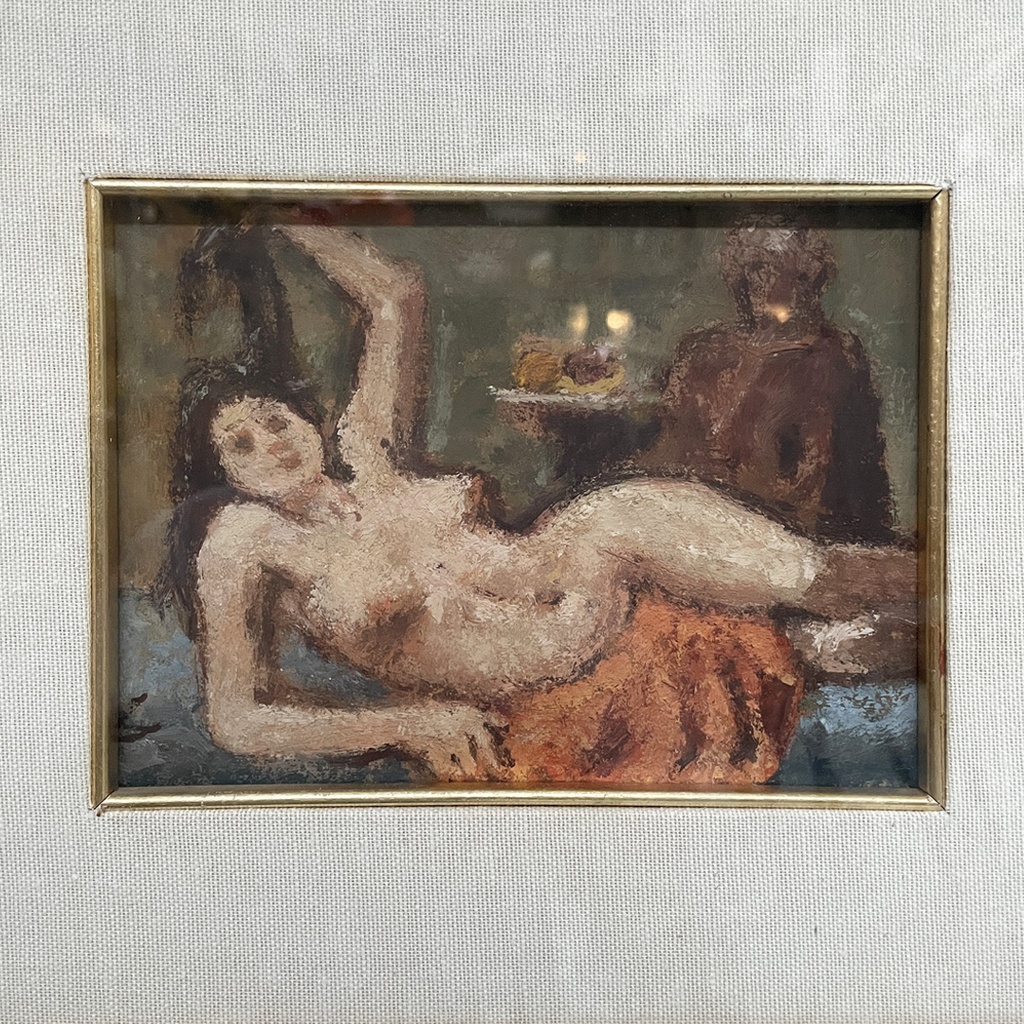 Quadro ad olio su cartone, 1974