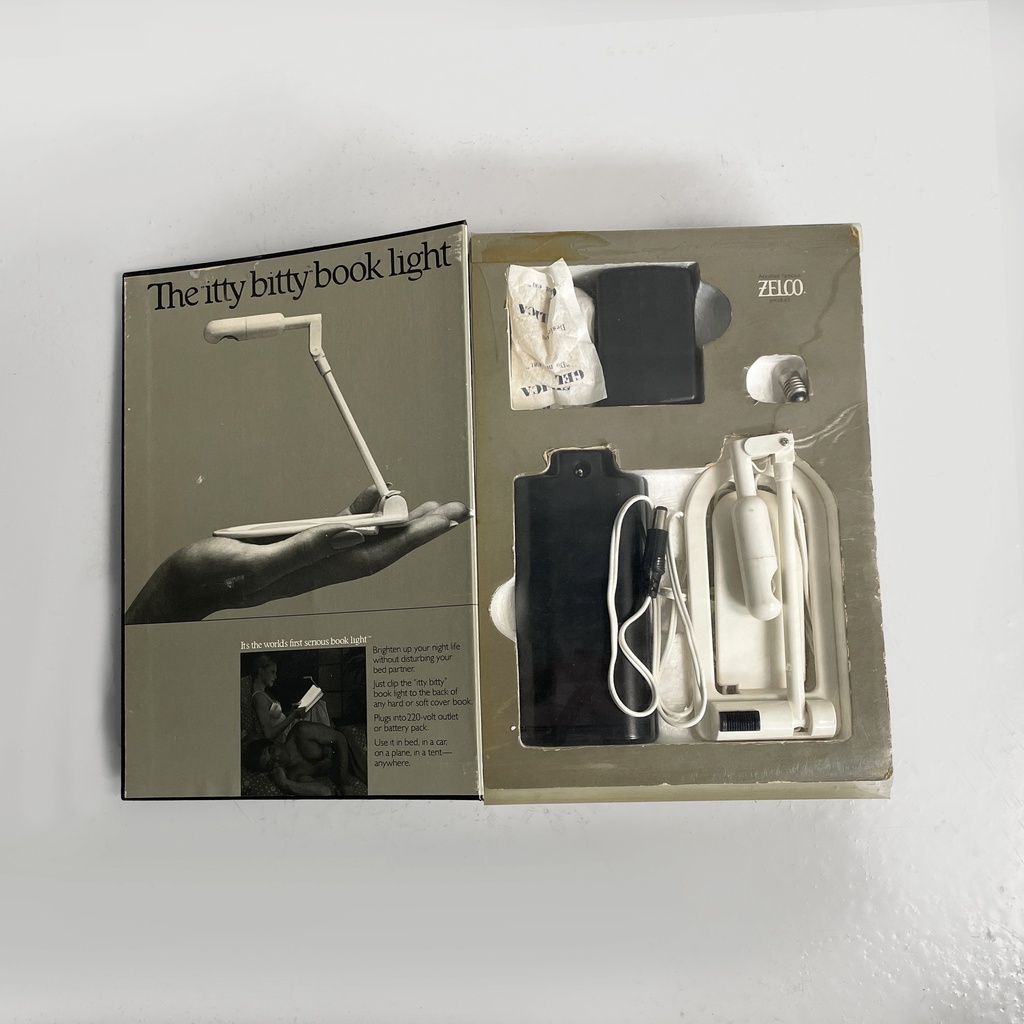 Lampada da lettura The Itty Bitty Book Light di Zelco Rare, 1990 ca.