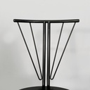 Sedia in legno e metallo nero, 1980 ca.