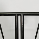 Sedia in legno e metallo nero, 1980 ca.
