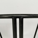 Sedia in legno e metallo nero, 1980 ca.