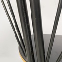 Sedia in legno e metallo nero, 1980 ca.