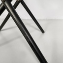 Sedia in legno e metallo nero, 1980 ca.