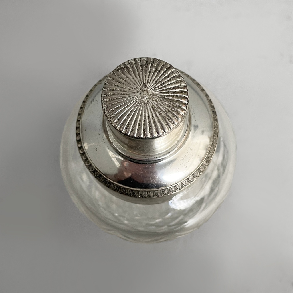 Shaker e secchiello per ghiaccio in vetro e metallo,  1960 ca.