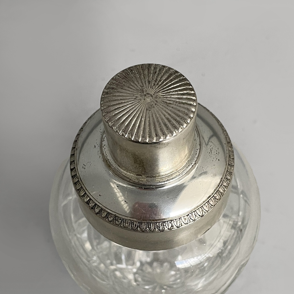 Shaker e secchiello per ghiaccio in vetro e metallo,  1960 ca.