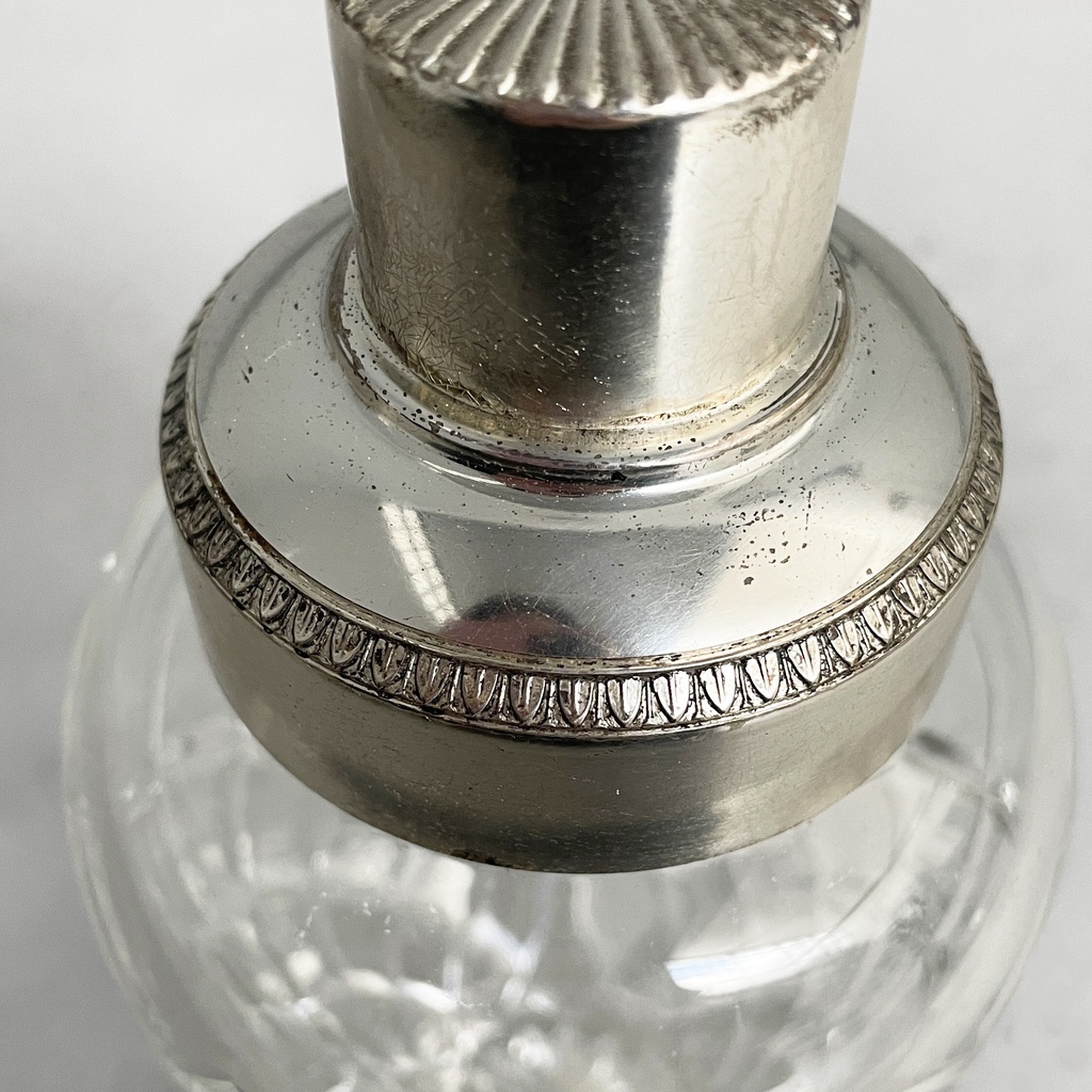 Shaker e secchiello per ghiaccio in vetro e metallo,  1960 ca.