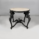 Tavolo da caffè in legno e marmo, fine 1800 ca.