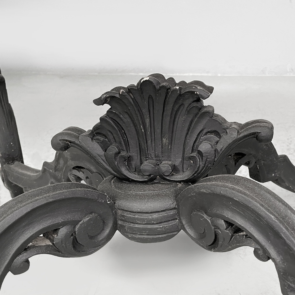 Tavolo da caffè in legno e marmo, fine 1800 ca.
