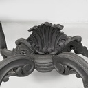 Tavolo da caffè in legno e marmo, fine 1800 ca.