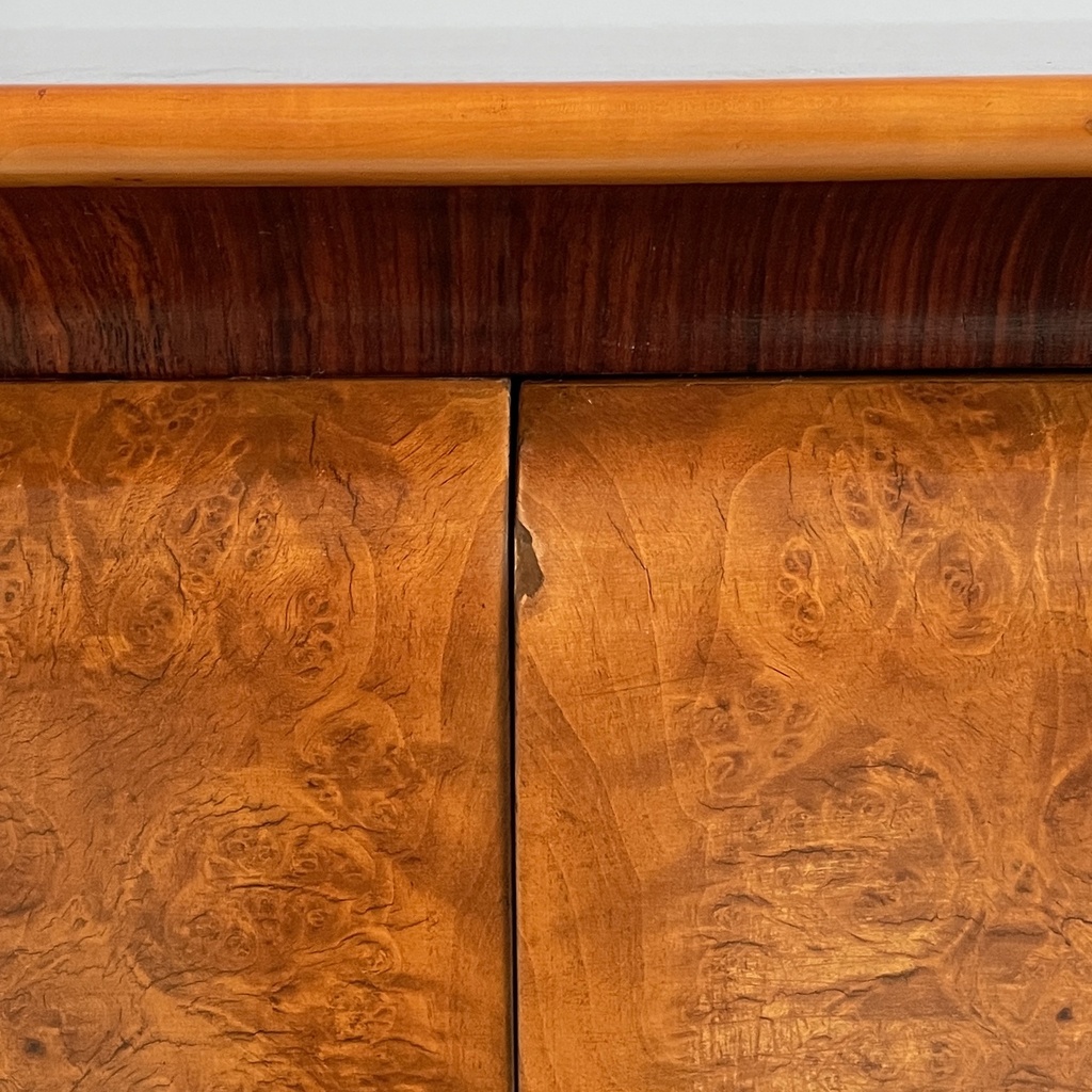 Sideboard in legno e acciaio, 1930 ca.