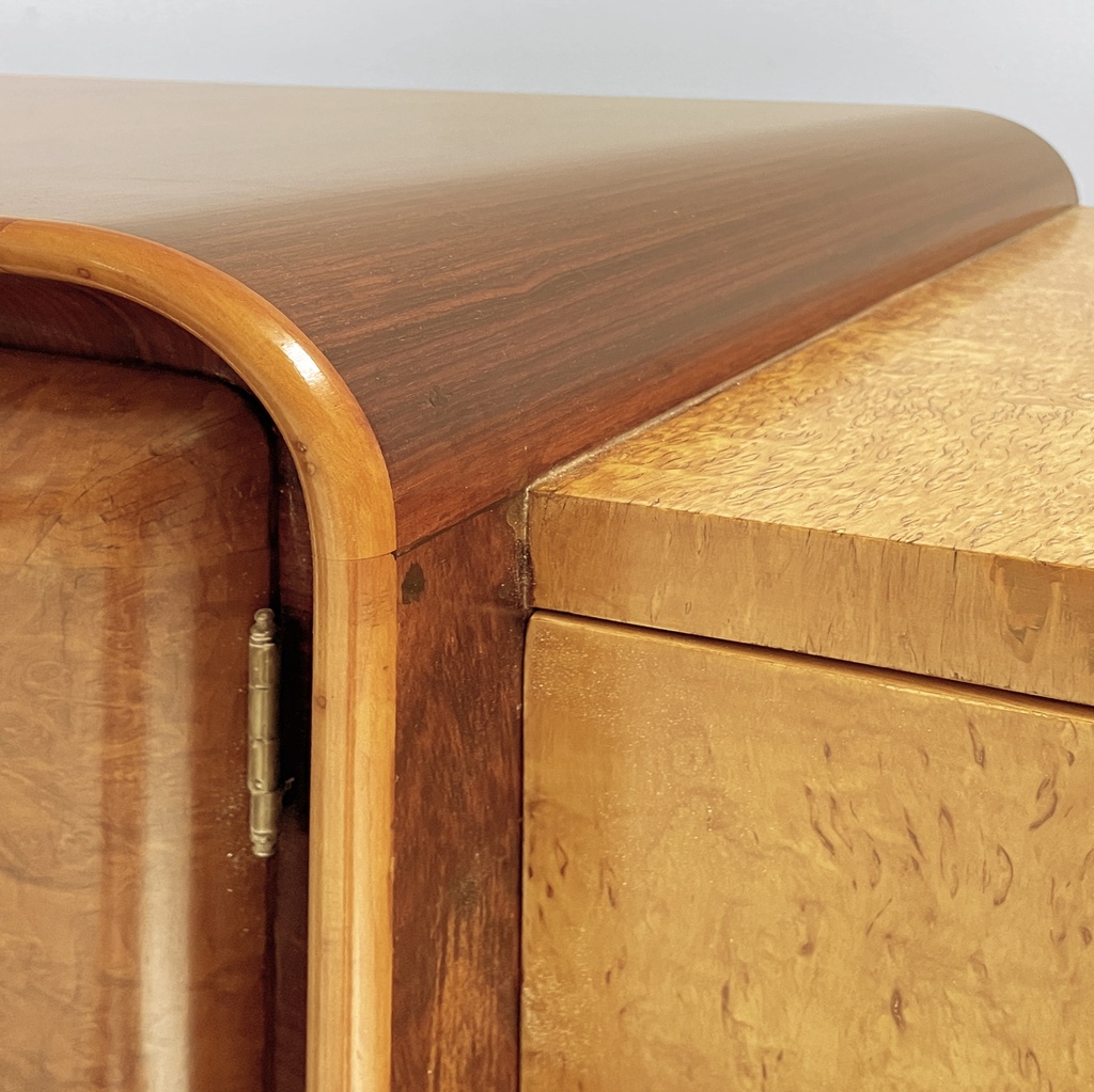 Sideboard in legno e acciaio, 1930 ca.