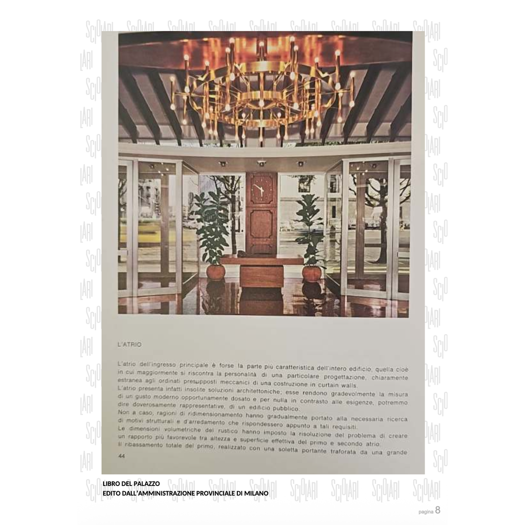 Enorme lampadario di Gaetano Sciolari per Sciolari Lumi D'Arte, 1966