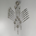 Set posate Ergonomica di Angelo Mangiarotti per Mepra, 1980 ca.