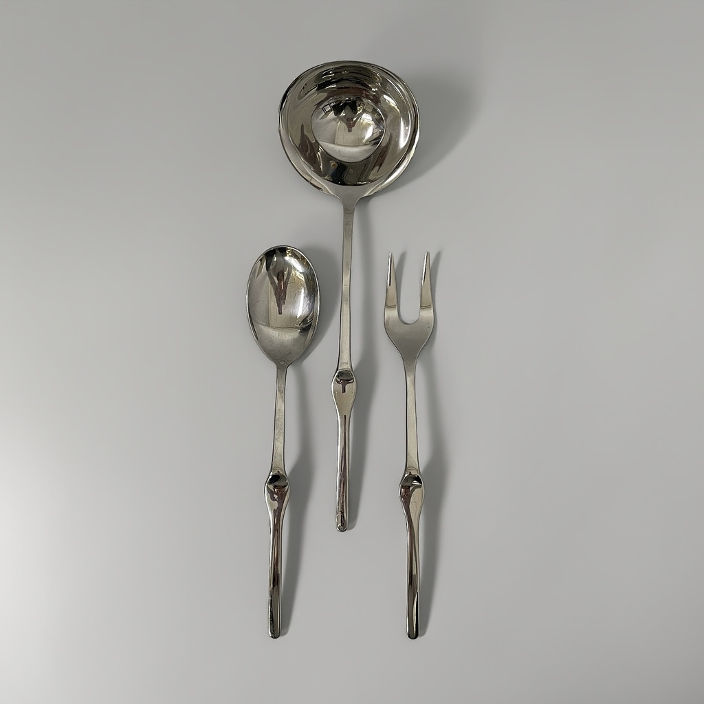 Set posate Ergonomica di Angelo Mangiarotti per Mepra, 1980 ca.