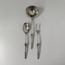 Set posate Ergonomica di Angelo Mangiarotti per Mepra, 1980 ca.