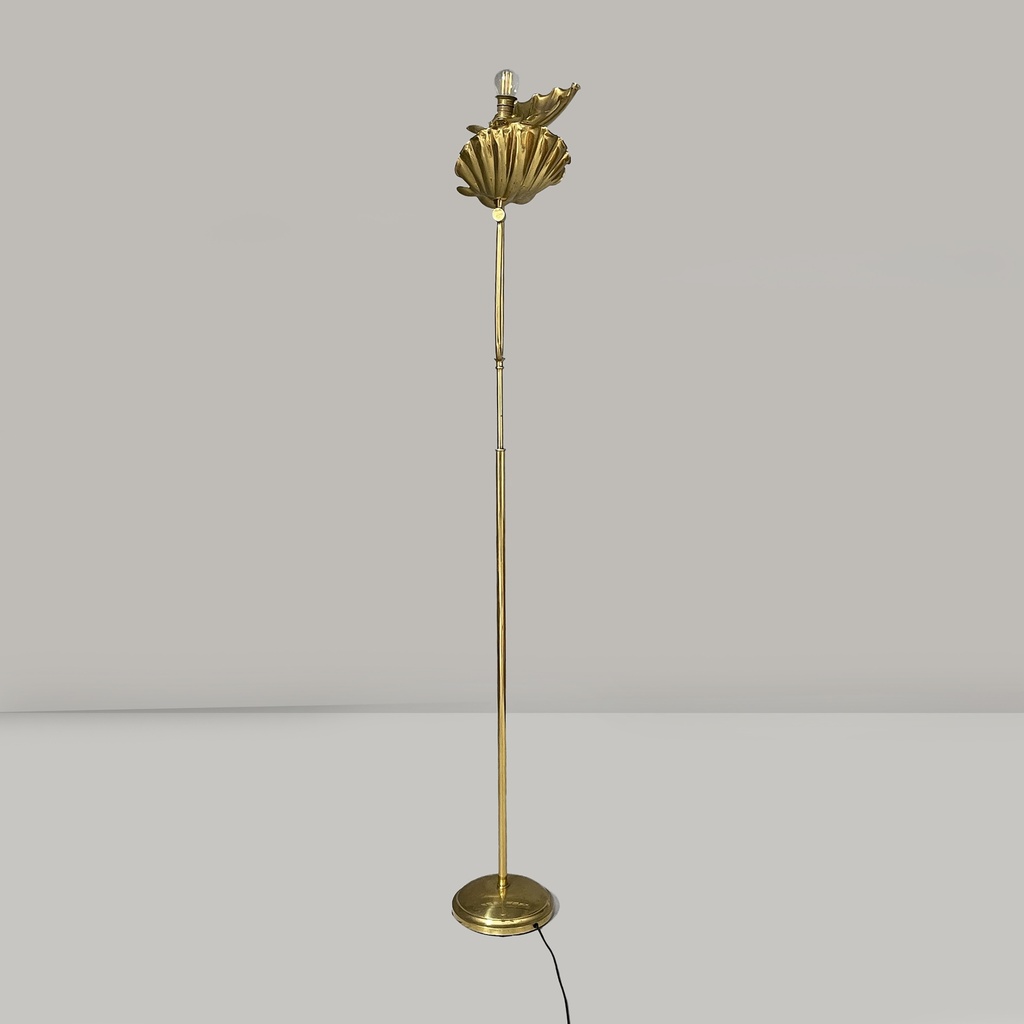 Lampada da terra in ottone, 1960 ca.