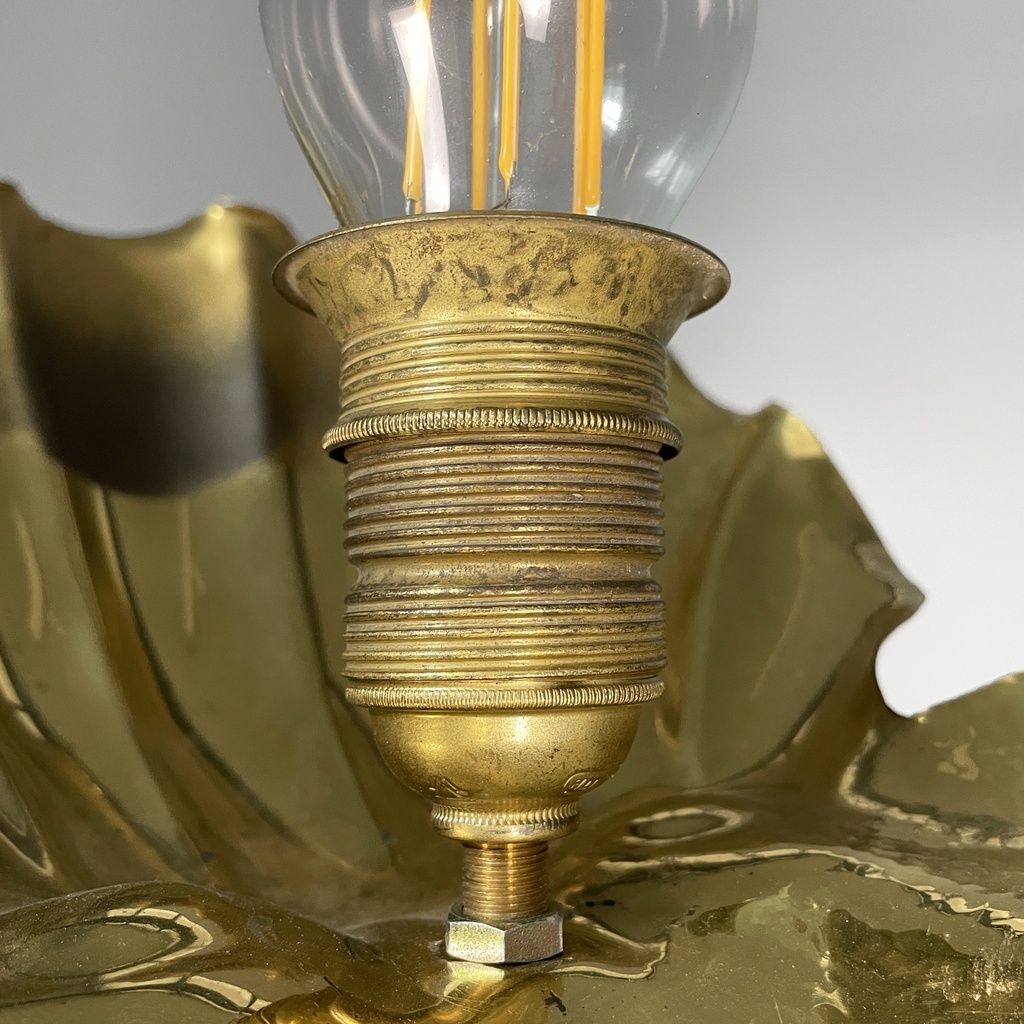 Lampada da terra in ottone, 1960 ca.