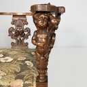 Poltrone in legno e tessuto floreale, fine 1800 ca.
