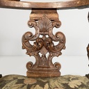 Poltrone in legno e tessuto floreale, fine 1800 ca.