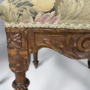 Poltrone in legno e tessuto floreale, fine 1800 ca.