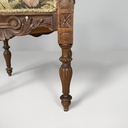 Poltrone in legno e tessuto floreale, fine 1800 ca.