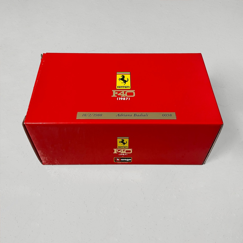 Quadro con modellino Ferrari, 1988