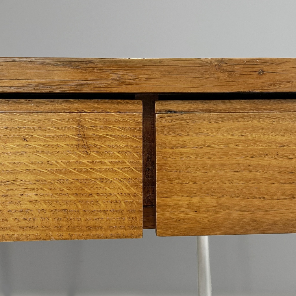 Scrivania in legno e acciaio, 1940 ca.