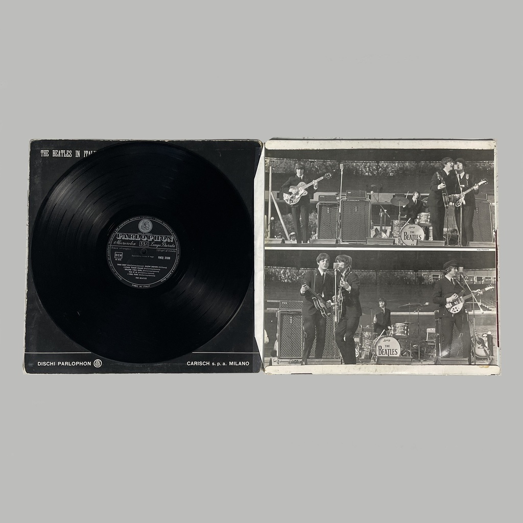 Scultura beatles con vinile, 1960 ca.