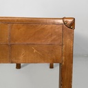 Scrivania in pelle marrone, 1980 ca.