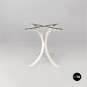 Base per tavolo in acciaio curvato bianco, 1970 ca.