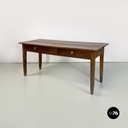 Tavolo da pranzo con cassetti in legno, 1940 ca. 