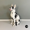 Scultura di cane in ceramica, 1980 ca. 