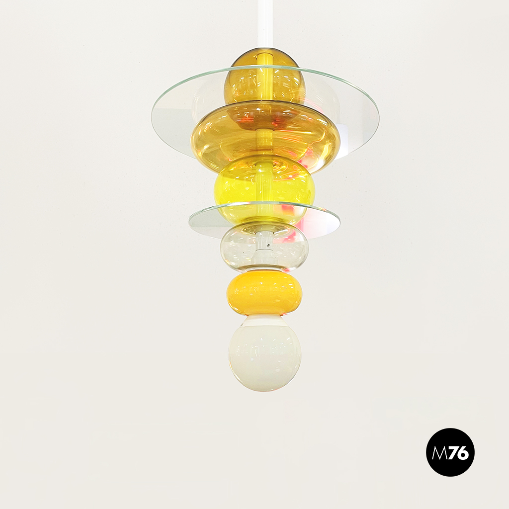 Lampadario Firenze di Ettore Sottsass per Venini, 1990 ca.