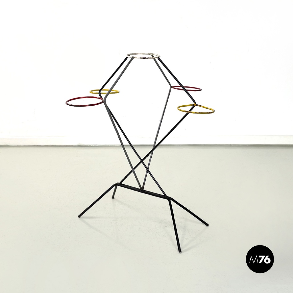 Porta vaso da terra in metallo, 1960 ca.