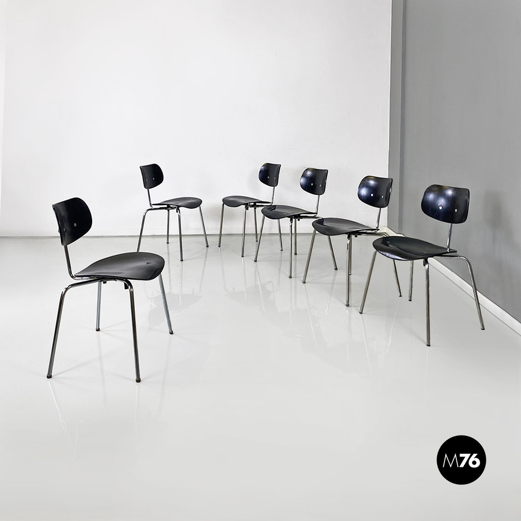 Sedie SE68 di Egon Eiermann per Wilde + Spieth, 1960 ca.