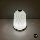 Lampada da tavolo in vetro opalino di Murano e ottone, 1970 ca. 