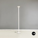 Lampada da terra in metallo bianco e vetro, 1980 ca.