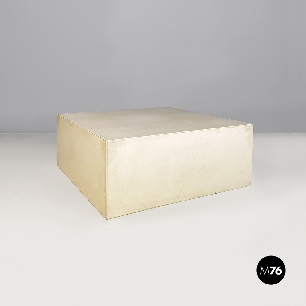 Tavolo da caffè in legno bianco, 1970 ca. 