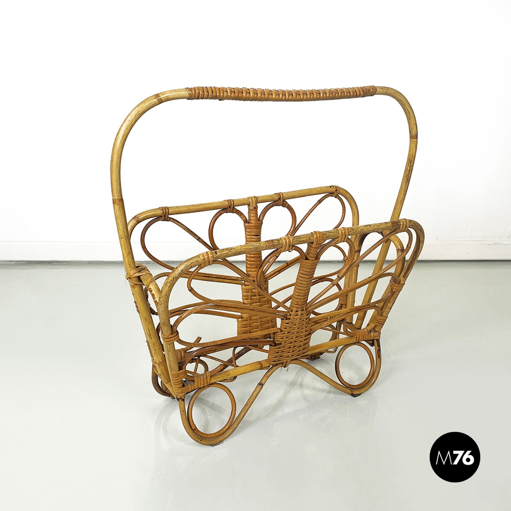 Portariviste in rattan,  1960 ca.