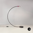 Lampada da terra ad arco in marmo e metallo, 1980 ca.