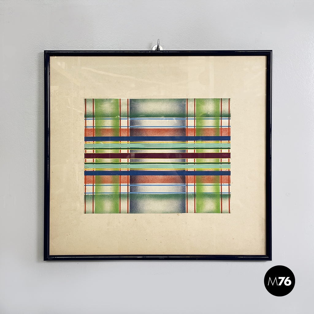 Quadro geometrico su carta,  1990 ca.