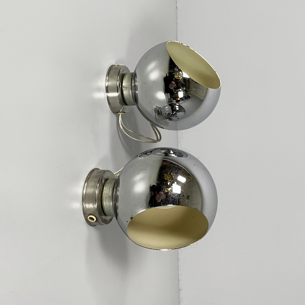 Applique orientabili in acciaio, 1970 ca.