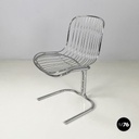 Sedia in acciaio, 1970 ca.