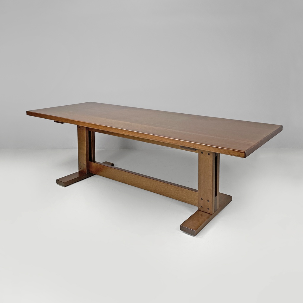 Tavolo da pranzo in legno, 1970 ca.