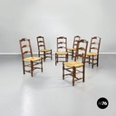 Sedie in paglia e legno, fine 1800 ca. 